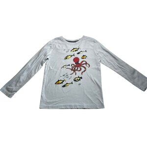 Tea Collection Octopus Sea Life Long Sleeve Graphic Tee Size 12